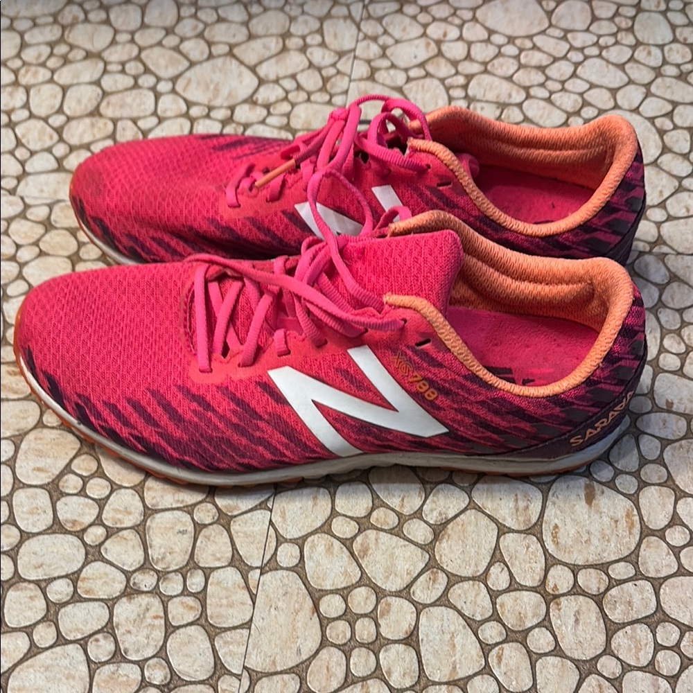 New Balance Pink and Orange Athletic Shoes